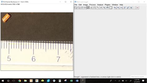 ImageJ Particle Size Distribution Tutorial 的图像结果