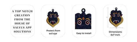 Salvus APP SOLUTIONS Metal Mahakal Face Mask Nazar Battu- Wall Hanging ...