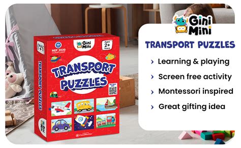 Buy GiniMini Transport Puzzle for Kids 2 3 4 5 Years | Educational 2 ...