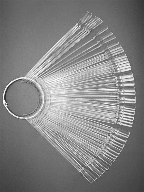 Color Display Nail Art Color Wheel, 50pcs Transparent Acrylic Fan ...