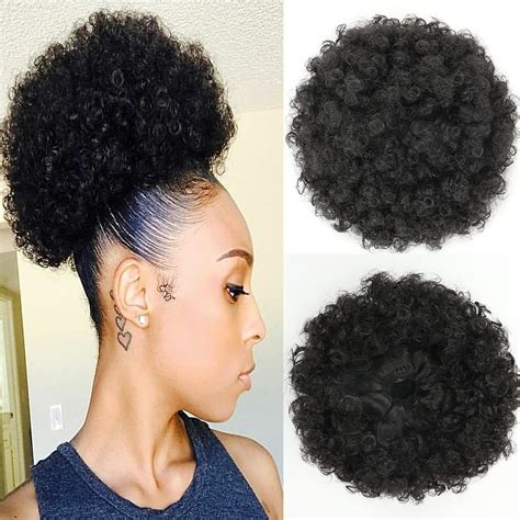 Buy THEMIS HAIR Afro Puff Drawstring Ponytail For Black Women , High ...