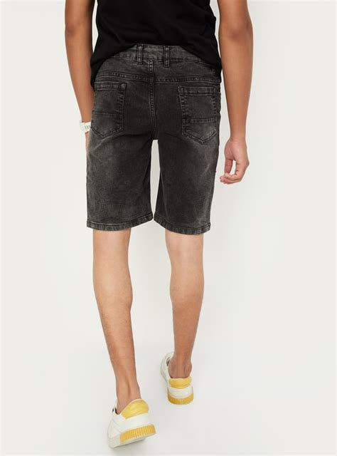 Buy Boys Washed Bermuda Denim Shorts Online at just Rs. 649.0 ...