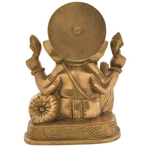 Brass Charbhuja Ganesha Statue
