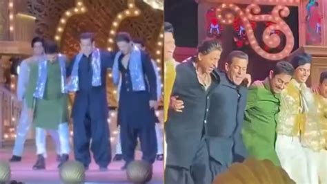 Shah Rukh, Salman And Aamir Khan Dance To Naatu Naatu At Anant Ambani’s ...
