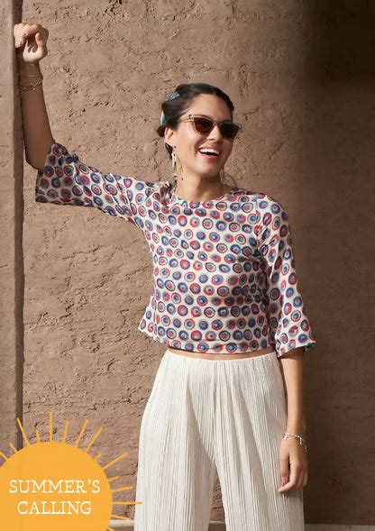 Buy Printed Flared Sleeve Top Online | IshqMe – IshqME