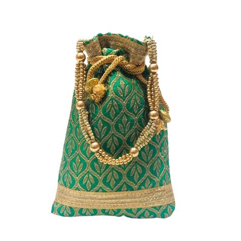 Buy Handmade Potli Bag POTLI- Exquisite Handcrafted Potli (Green) at ...