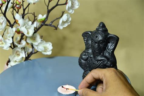 Shop Black Terracotta Ganesh: Handmade Table Decor – Sowpeace