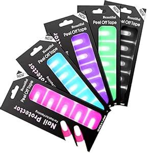 150 Pieces U-shape Nail Polish Protector Spill-proof Stickers Peel off ...