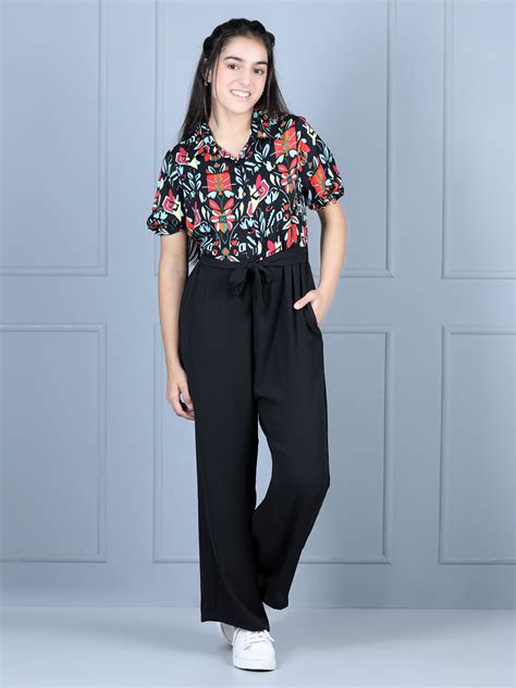 StyleStone Girls Polyester Colour Blocked Jumpsuit – Stylestone