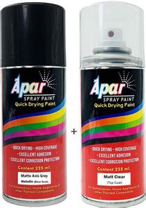apar Spray Paint Matte Axis Grey Metallic+MC, Compatible for Hon ...