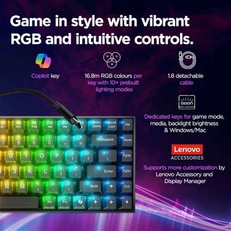 Lenovo K510 Wired USB Standard Gaming Keyboard Compatible with Desktop ...