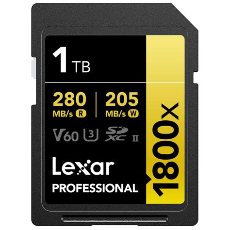 Buy Lexar 1 TB Professional 1800x SDXC UHS-II Gold Series Memory Card ...