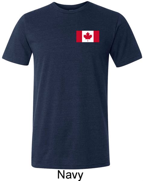Mens Canada Tee Canadian Flag Pocket Print Tri Blend Shirt - Canadian ...