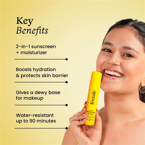 Dewy Sunscreen with SPF 70 PA++++ – Foxtale