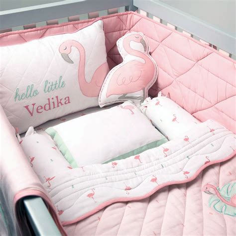 Newborn Organic Cot Bedding Set - Flamingo | Masilo Organic Baby