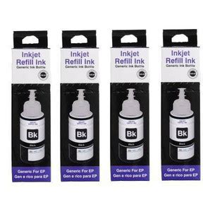 TECHNART 664 Black ink Bottole 4 piece pack: L100 Black Ink Bottle ...