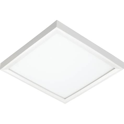 Juno JSFSQ Slim Form 1-Light 7.77-in White LED Flush Mount Light ENERGY ...