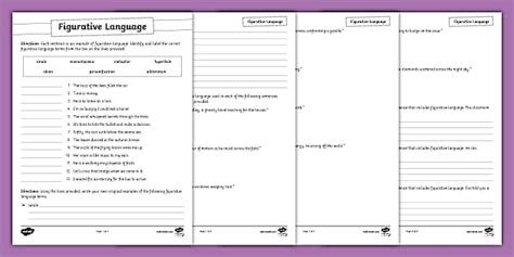 Figurative Language Test | Resource | Twinkl USA