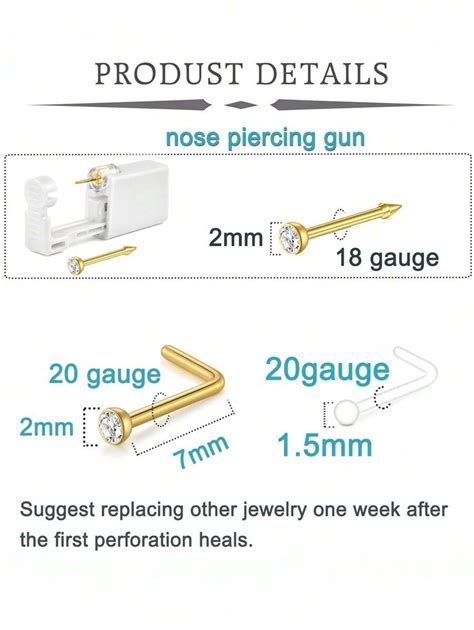 12 stuks zelf-neuspiercingset voor thuis Neuspiercingset ...