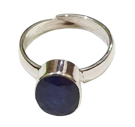 Buy Astro Cart Neelam Stone Original Certified 7.25 Ratti Ring नीलम ...