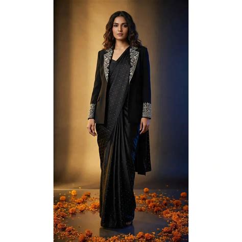 KAAL - Blouse, Saree and Blazer Set – Swarna by Sangisathi