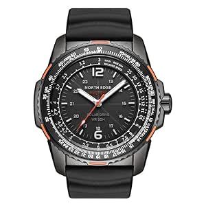 NORTH EDGE Men's Military Solar Drive Pilot Analog Quartz Black Dial ...