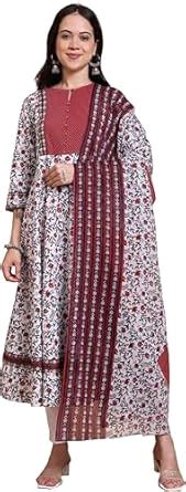Buy Yash Gallery Women’s Cambric Cotton Floral Print Anarkali Kurta ...
