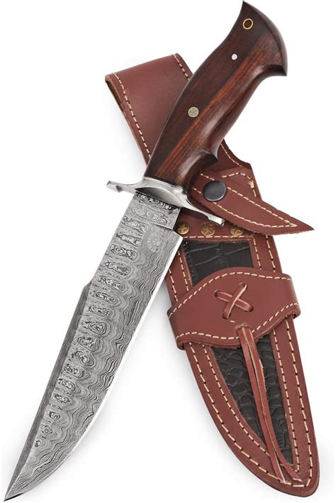 Buy BIGCAT ROAR Handmade Damascus Steel Survival Hunting Knife with ...