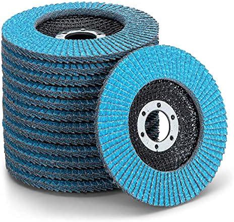 Deerfos Premium Zircon Grain Flap Discs 4 Inch, 100mm 60 Grit, Abrasive ...