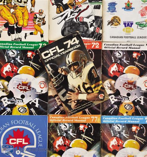 Lot Detail - 1950s-1970s CFL / IRFU / WIFU Guides Collection of 23