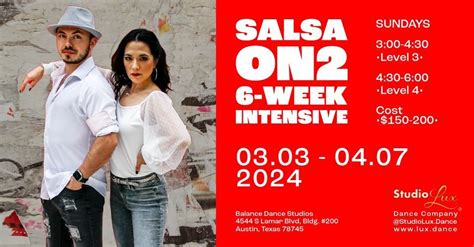 Salsa 6-Week Intensive Series: Levels 3-4, Balance Dance Studios ...