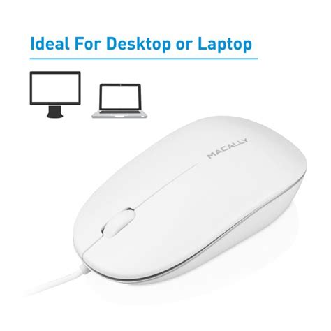 Macally 3 Button Usb Optical Wired Computer Mouse 1000Dpi with 5 Foot ...
