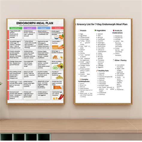 Endomorph Meal Plan PDF, 7-day Macro-based Food Schedule, Calorie ...