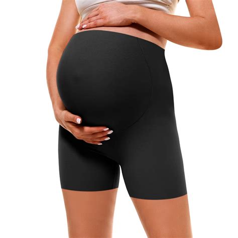 LUOGENLI Black Maternity Pants for Work Women's Maternity Yoga Shorts ...