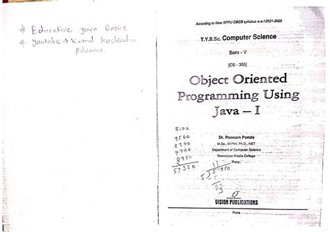 JAVA-1 - According to Now SPPU CBCS syllabus w.o.- ucahve daBoSicS ...