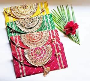 Home Storiee Designer Shagun Lifafa Money Gift Envelopes | Pack of 12 ...