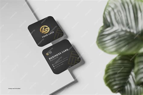 Premium PSD | Square Business Card Mockup