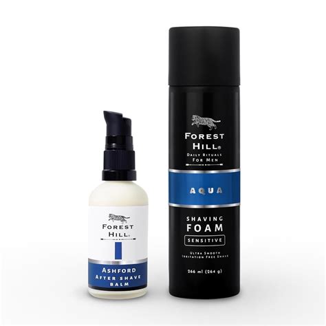 Forest Hill Set of 2 Luxury Men Grooming Shaving Combo Set, Aqua ...