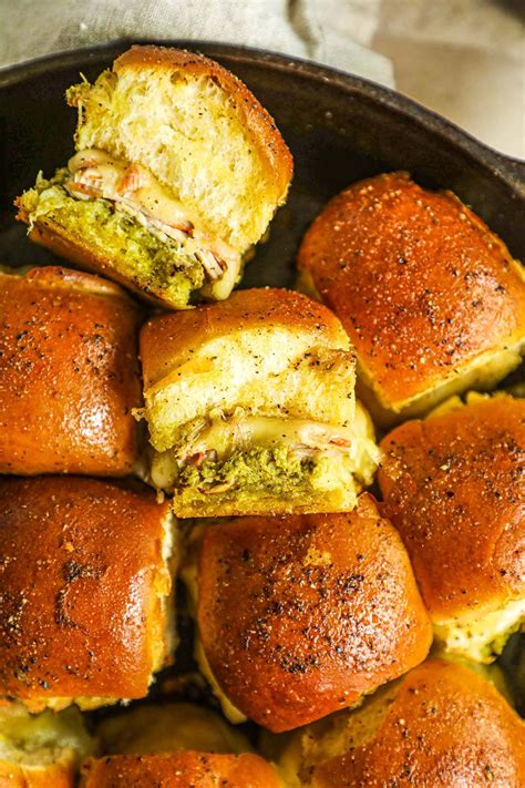 Hawaiian Roll Turkey Pesto Sliders • The Heirloom Pantry