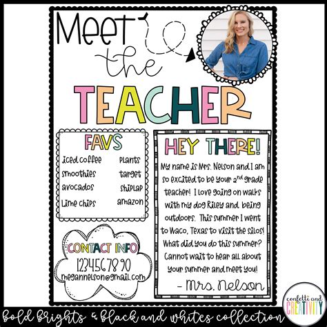 Meet The Teacher Free Template