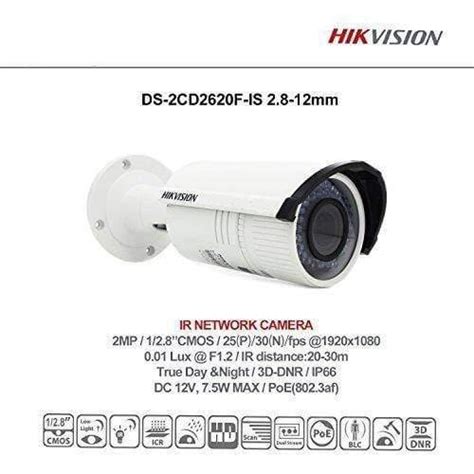 Hikvision DS-2CD2620F-I VariFocal IP Camera Bullet Network Camera (2.8