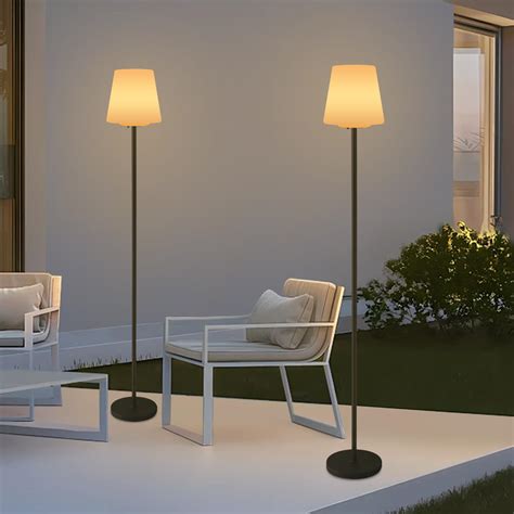 HvaJvny Solar Floor Lamp for Outdoor/Indoor, 2 Pack Outdoor Floor Lamps ...