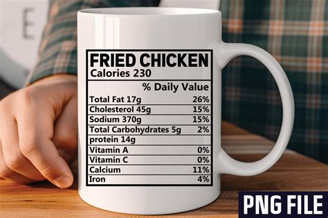 Fried Chicken Nutrition Facts SVG Design Graphic by Craft Sublimation ...