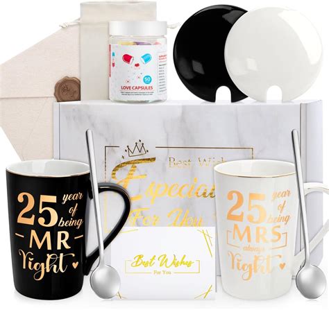 Amazon.com: TplusGo 25th Wedding Anniversary/Gifts for Couple, Husband ...