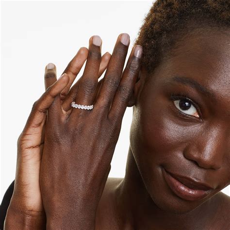 14K Rose Gold Oval Cut Diamond Eternity Ring (3 CTW F-G / VS1-VS2 ...