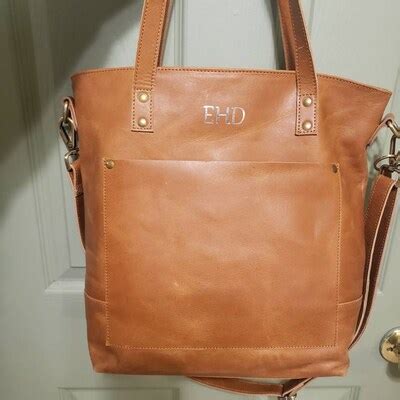 Buy Leather Tote Bag for Women Personalized Totes With Zipper Handbag ...