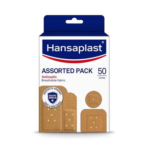 Buy HANSAPLAST ASSORTED ANTISEPTIC BANDAGES PACK OF 50 Online & Get ...