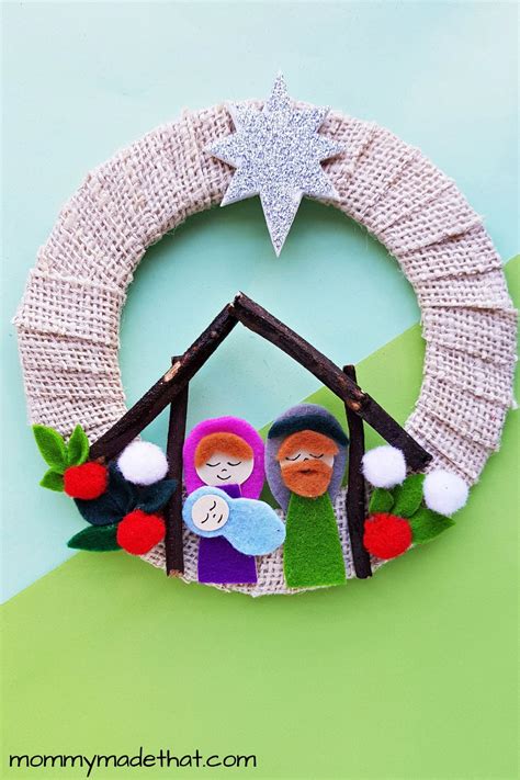 Nativity Wreath DIY 的图像结果