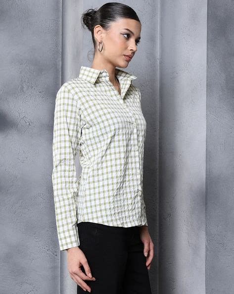 Buy Light Green Shirts for Women by Shein Online | sheinindia.in