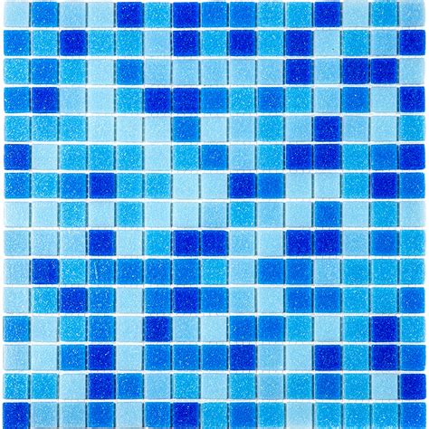 Apollo Tile Mingles Blue and White 12-in x 12-in Glossy Glass Uniform ...